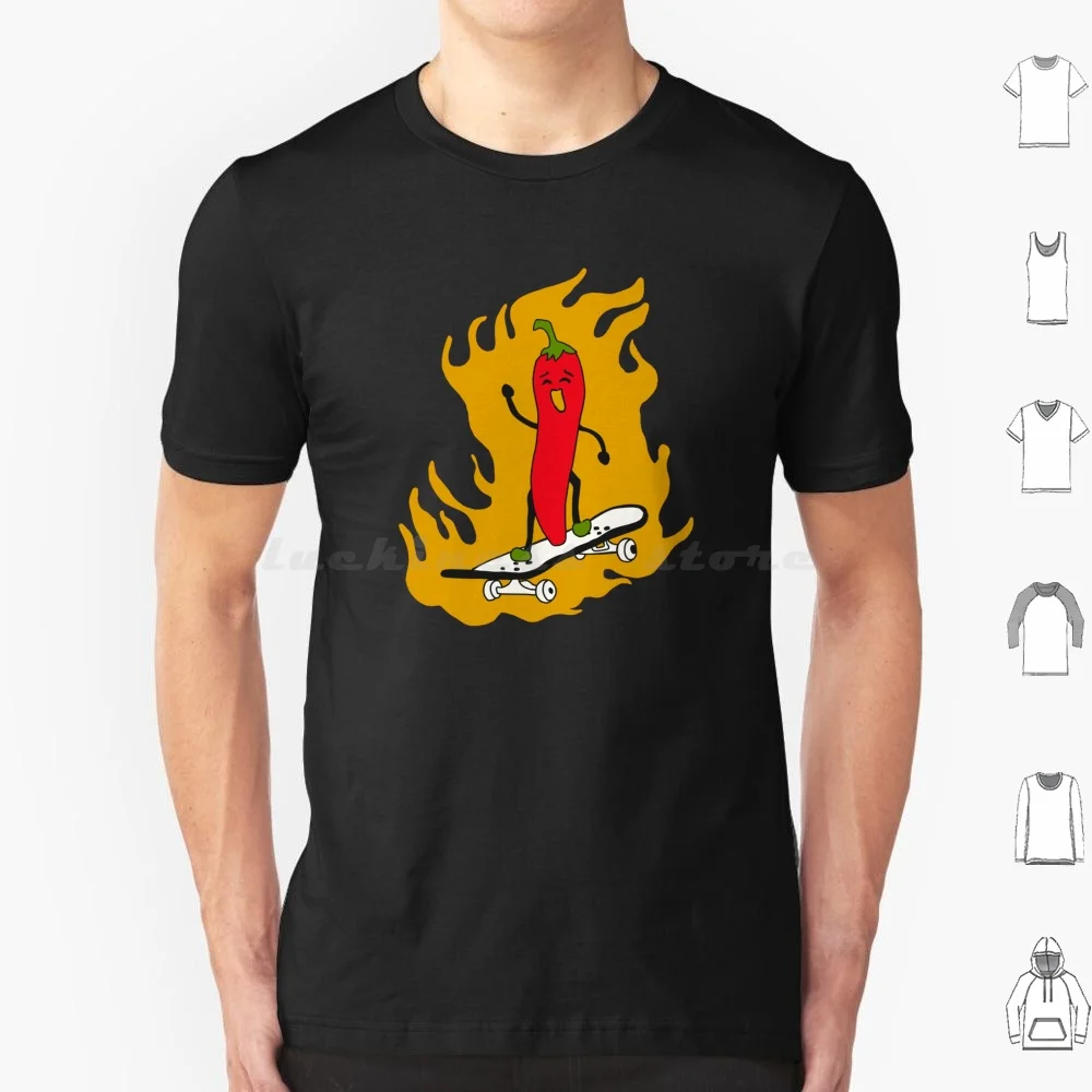 Camiseta patinadora de pimiento tonto para hombres, mujeres y niños, 6xl, pimientos, chile, gráfico Funky, jalapeño, patinaje de pimiento, patinador