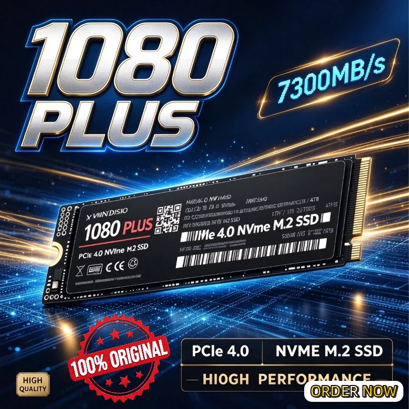 100% Original 1080 PLUS NVMe M.2 2280 PCIe 4.0 SSD Solid State Disk Large Capacity Storage for Gaming Laptop Desktop Computer