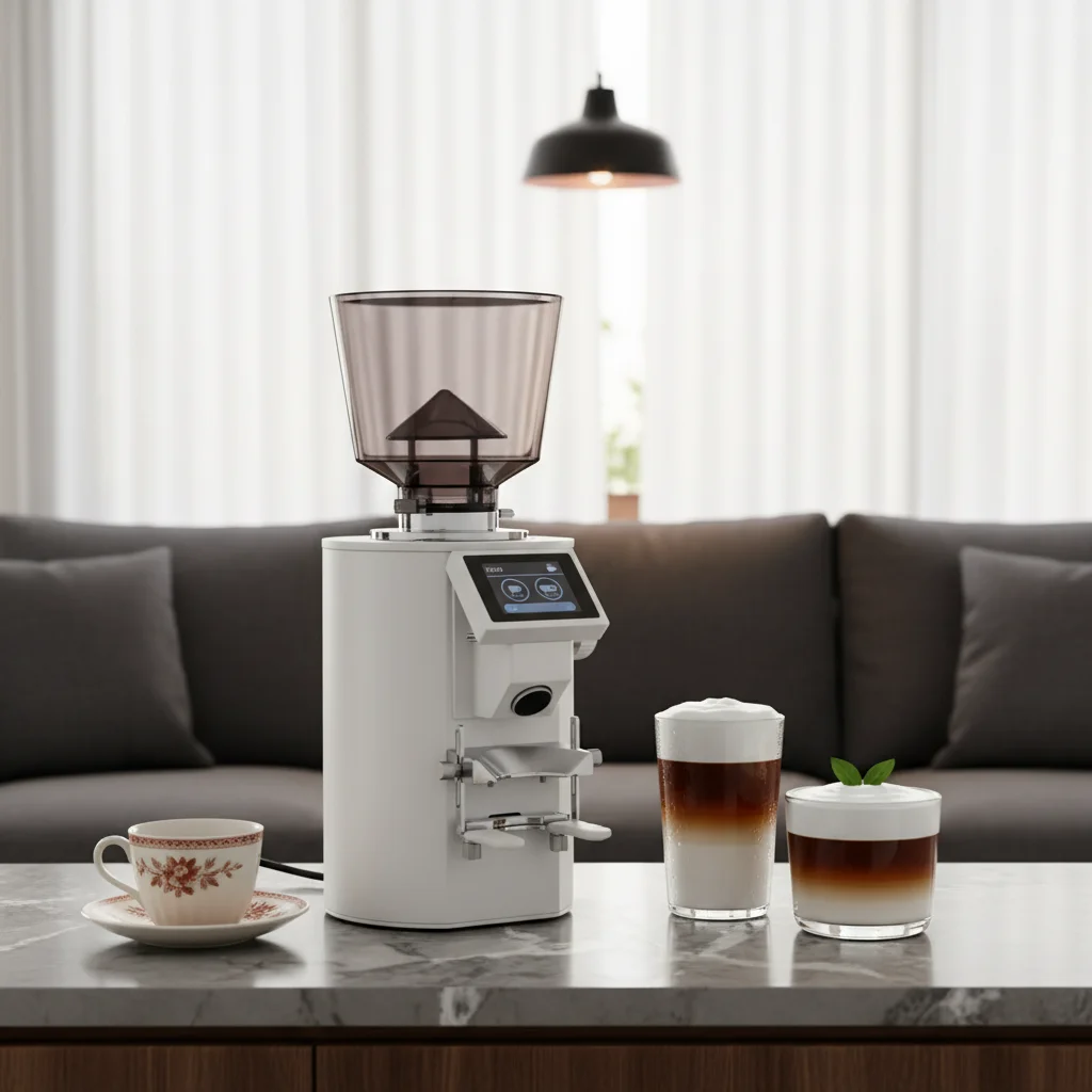 Commercial Automatic Coffee Grinder Has Weighing Function Paired Use with Semi-automatic Coffee Machine