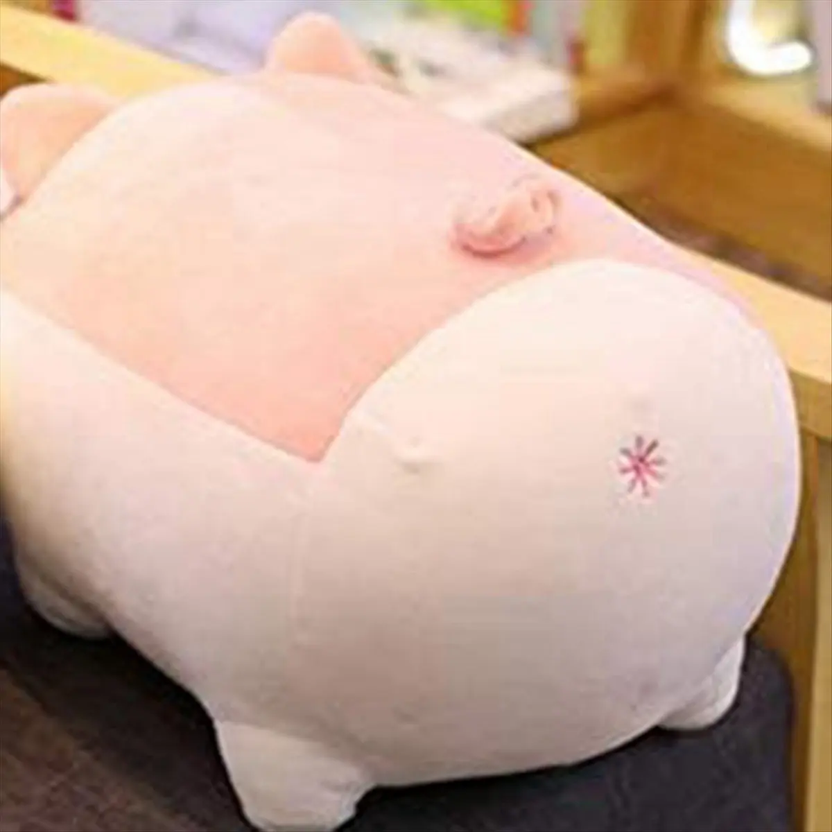 ●Soft Fat Pig Plush Hugging Pillow, Cute Piggy Stuffed Animal Doll Toy Gifts for Bedding, Kids Birthday-ABFB