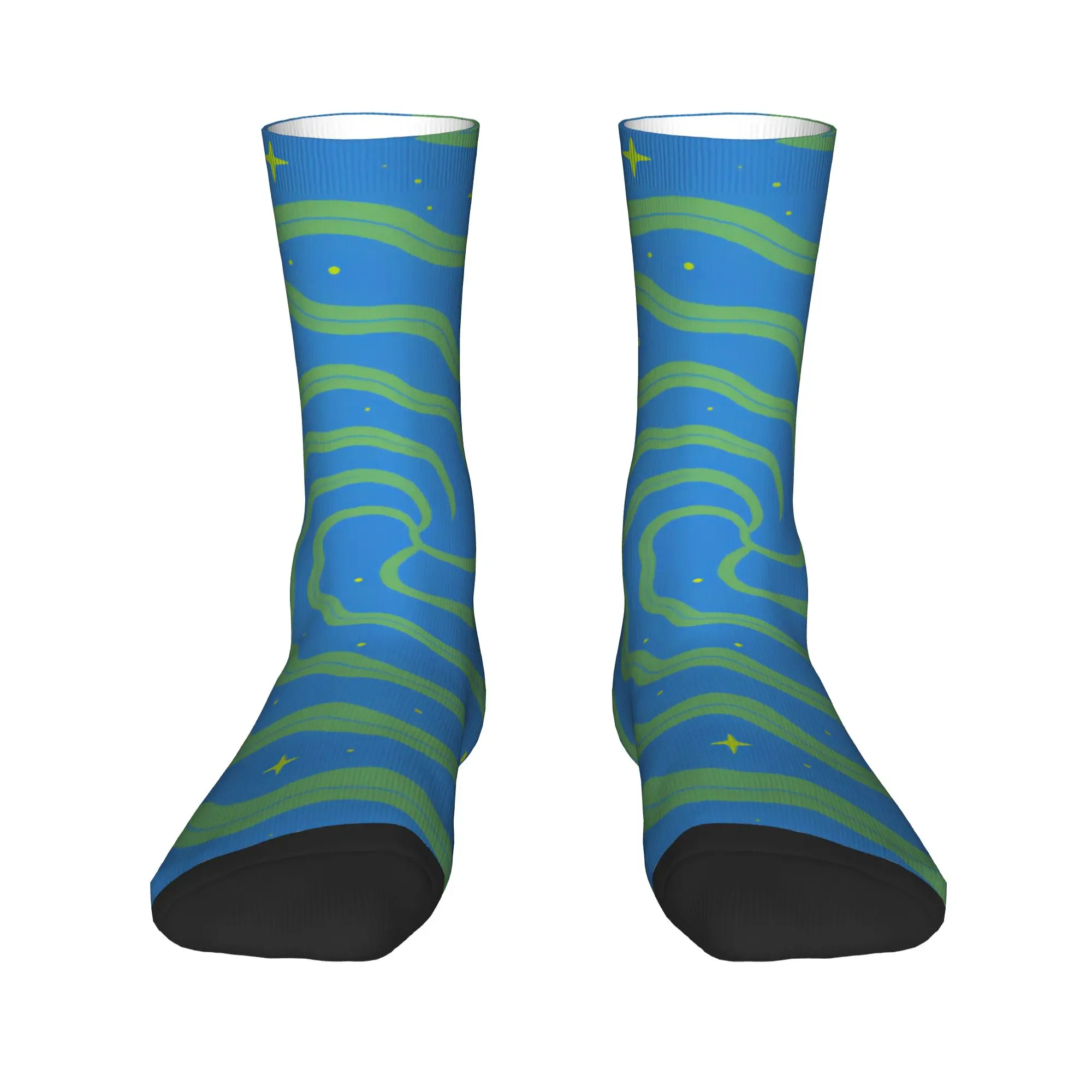 Abstract Swirl Disorder Socks Autumn  Stockings Trendy Adults Men Quality Socks Design Outdoor Sports Anti Bacterial Socks