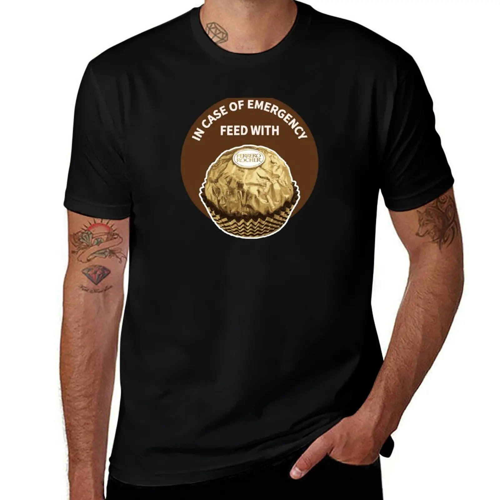 In Case Of Emergency Feed With Ferrero Rocher T-Shirt Sport Basic Moisture Wicking Tee T-Shirt