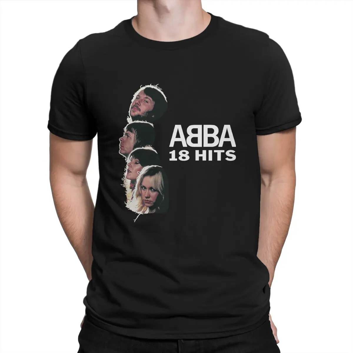 Camiseta de manga corta para hombre, camisa 100% de algodón con cuello redondo, banda de A-ABBA, divertida, de alta calidad, Idea de regalo