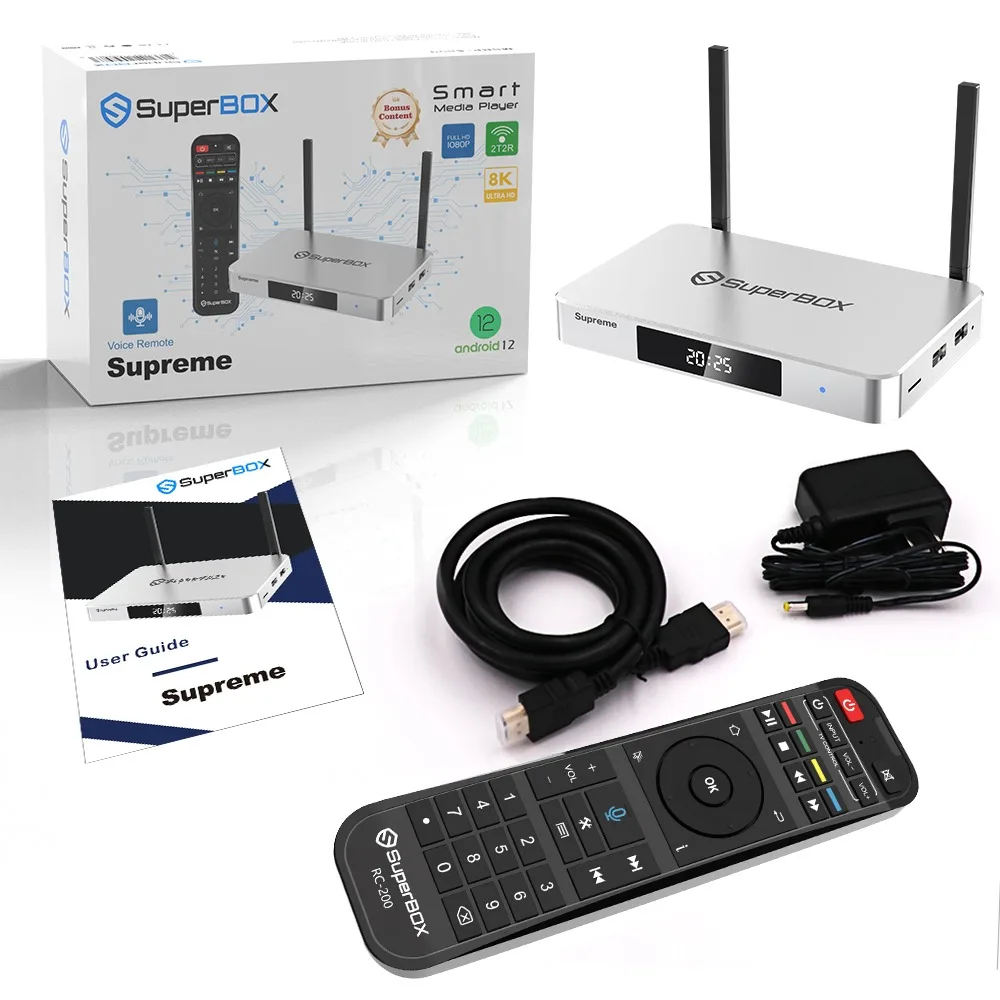 

SuperBox Supreme with Premium Edition Apps 2025 Timeshift Feature 4GB RAM+128GB Storage