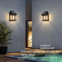 Powerful Solar Wall Light Outdoor Waterproof LED Lamp House Garden Fence Decoration Light Sensor Solar Energy Wall Lantern LED 5