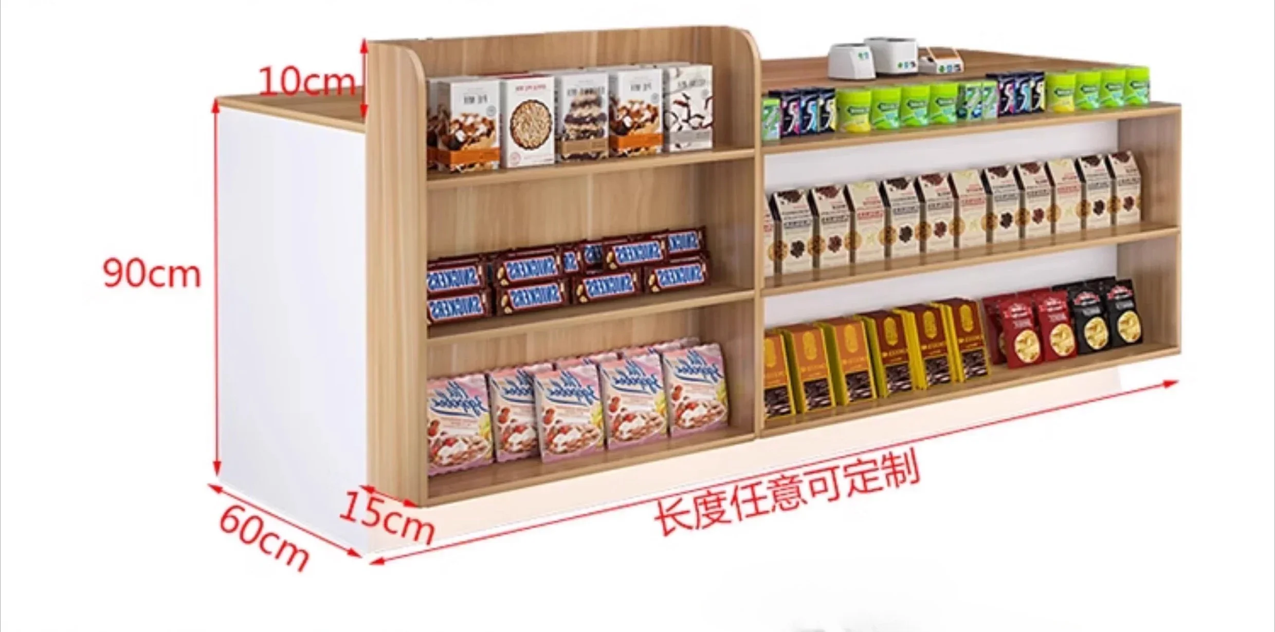HHShop Small Counter Table Convenience Store Supermarket Corner Front Desk Checkout Page