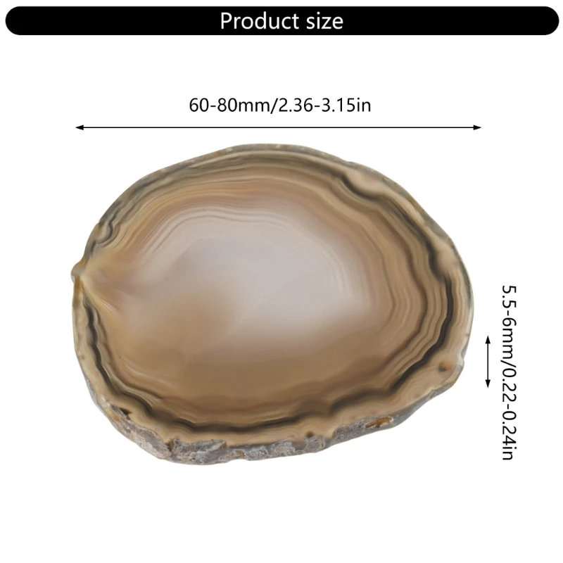 Single Piece Stone Drink Pad Round Cup Rest with Mineral Look for Coffee Table, Tea Corner and Everyday Desk Use JOMD