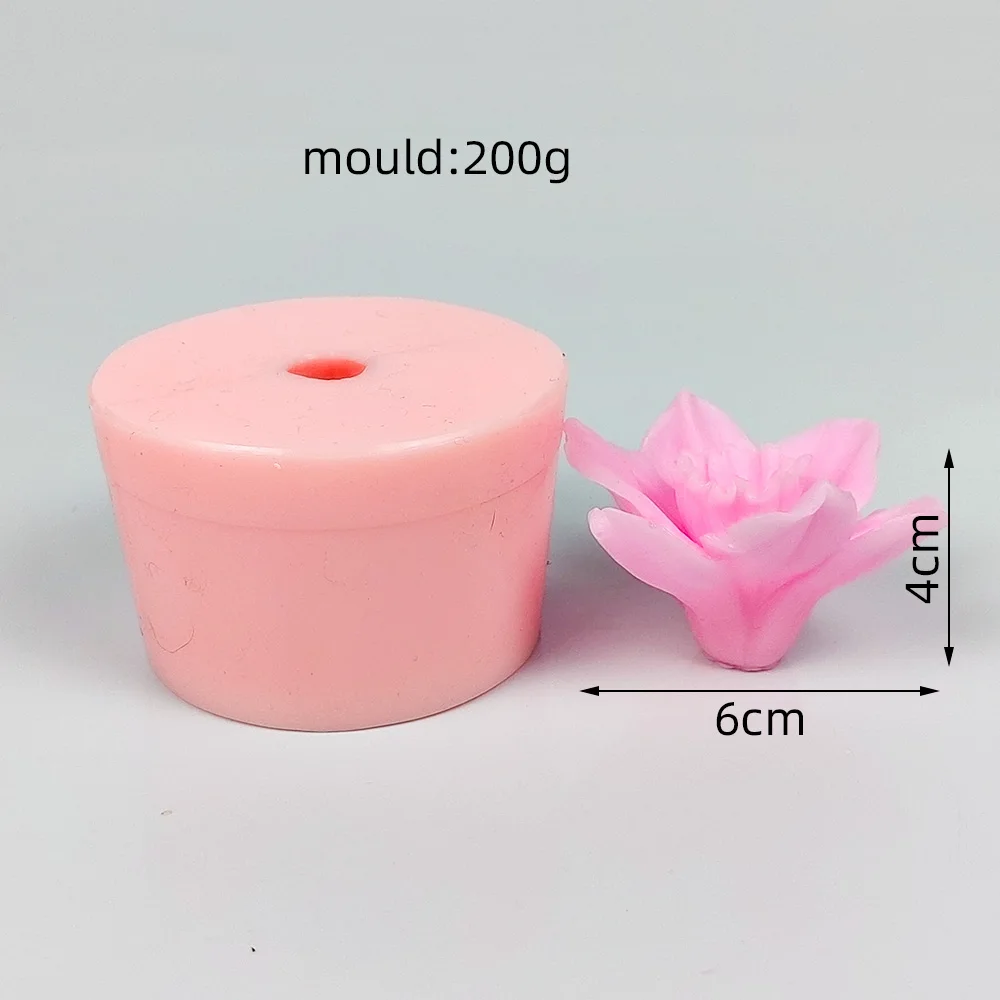 Flower Daffodil Moulds Soap Molds Silicone Three Hole Narcissus Candle Mold Wedding Birthday Valentine's Day Clay Resin ﻿