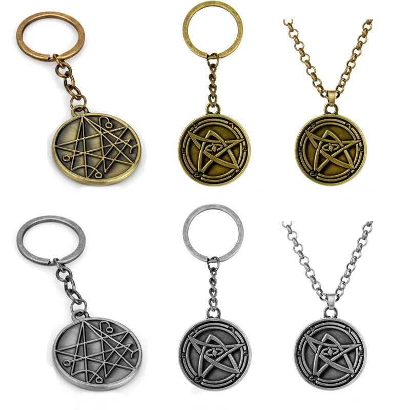Cthulhu Mythology Book of the Dead Seal Charm Necklace Pendant Key Chain Pendant, Boys and Girls Accessories, Birthday Gift