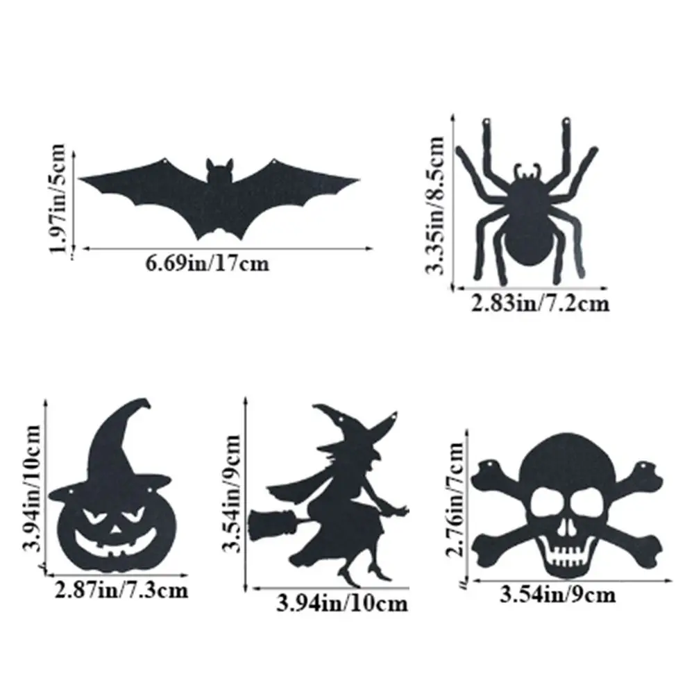 Bandiere sospese 3M Banner di zucca nera Zucca di carta Hallween Ghirlanda sospesa Pipistrello ragno Halloween