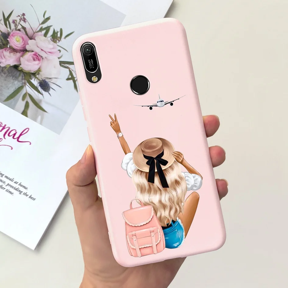 For Huawei Y6 2019 Case Y6 Prime 2019 Cover MRD-LX1 MRD-LX3 Cute Astronaut Soft Silicone Phone Case For Huawei Y6s JAT-L41 Funda