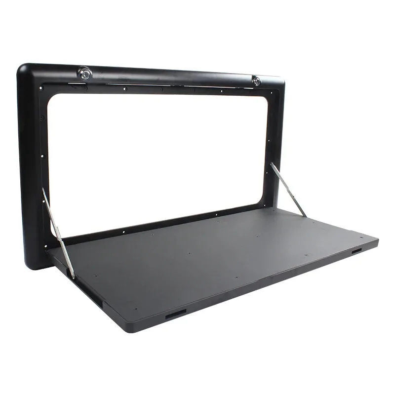 CAPEXRV Factory 800*450mm RV Folding Table With LED Light Lockable Camper Black Outside Picnic Wall Mounted Table