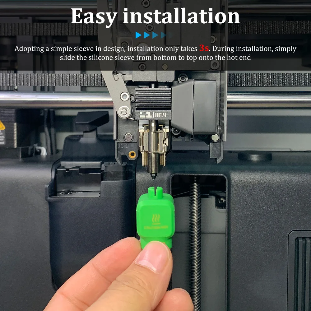 لقطع غيار جوارب السيليكون Bambu Lab P2S Hotend باللون الأسود والأخضر لملحقات Pinter ثلاثية الأبعاد #3