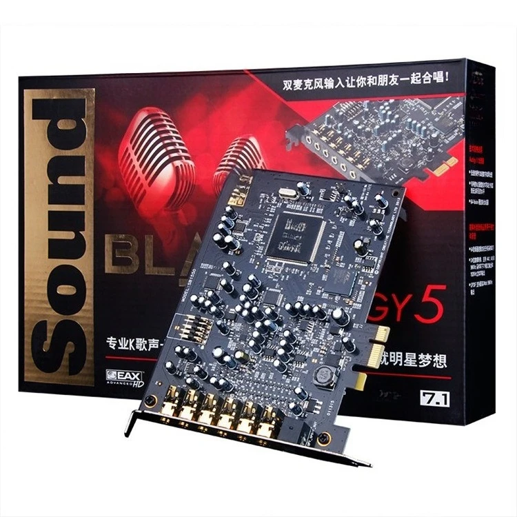 7.1 Channel PCI-E Internal Sound Card SB1550 A5 Kit PC Audio Device For Karaoke Live Stream Mic Recording Broadcast