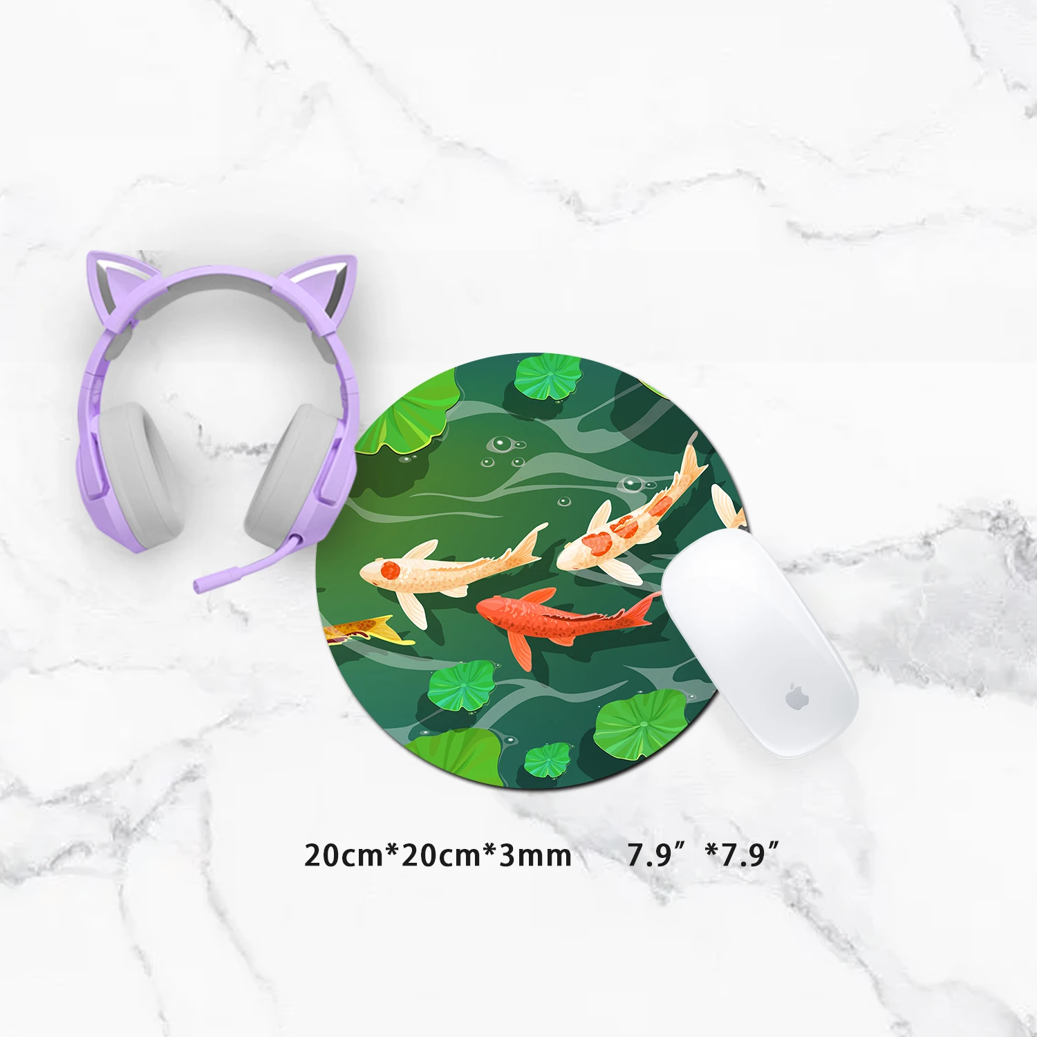 Lớn Kawaii Miếng Lót Chuột Chơi Game Nhật Bản Dễ Thương Hài Hòa Cá Koi XXL Bàn Thảm Không Thấm Nước Bọc Chống Trượt Bàn Để Laptop Phụ Kiện