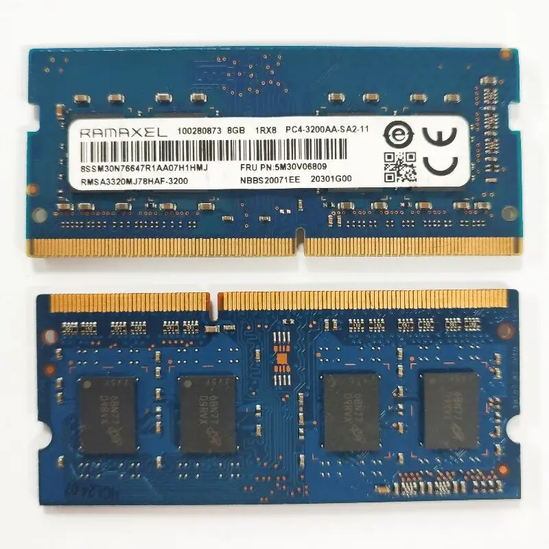 Imagem -05 - Ramaxel-memória Ram do Portátil Ddr4 8gb 3200mhz Pc43200aa-sa211 Sodimm 1.2v 260pin 1rx8 Pc4-3200aa-sa2-11