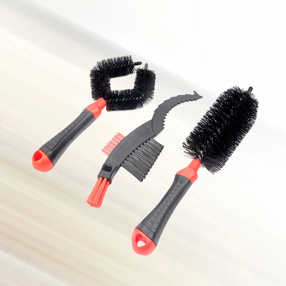 

3pcs Motorcycle Chain Clean Brush Flywheel Brush Tire Cleaner Scrubber Tool (Red) Bike Flywheel Brush