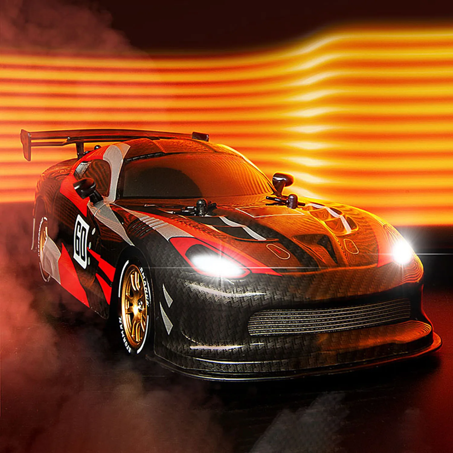

1/16 2.4G RC Drift Car Q116 Wireless Control 4×4 Plastic Racing Vehicle Drifter 370 Brushed Motor LED Lights Ready to Go Cars