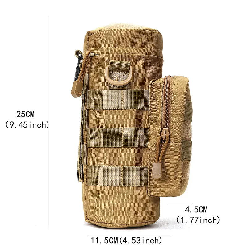 Travel Tool Kettle Set Outdoor Tactical Pouch EDC Waist Pack Molle Water Bag Camping Bottle Holder Hunting Case