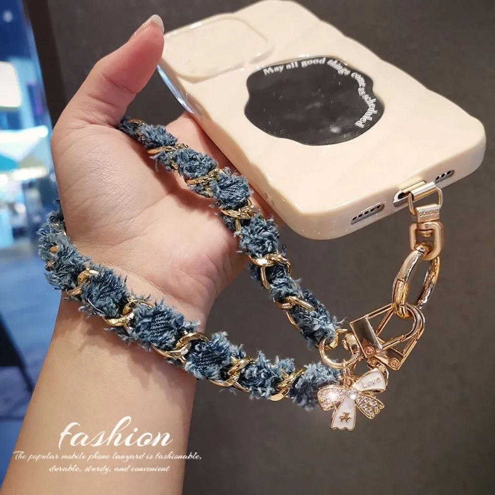 

Fashionable Short Style Cell Phone Chain Anti Loss Handheld Phone Case Hanging Rope Universal Lady Girl Jewelry Gifts