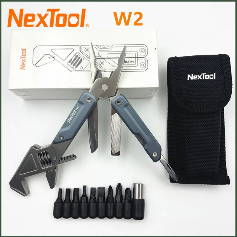 

NexTool светильник Wrench W2 Мультитул плоскогубцы большой гаечный ключ Отвертка складной Мультитул портативный для повседневного ремонта и обслуживания дома