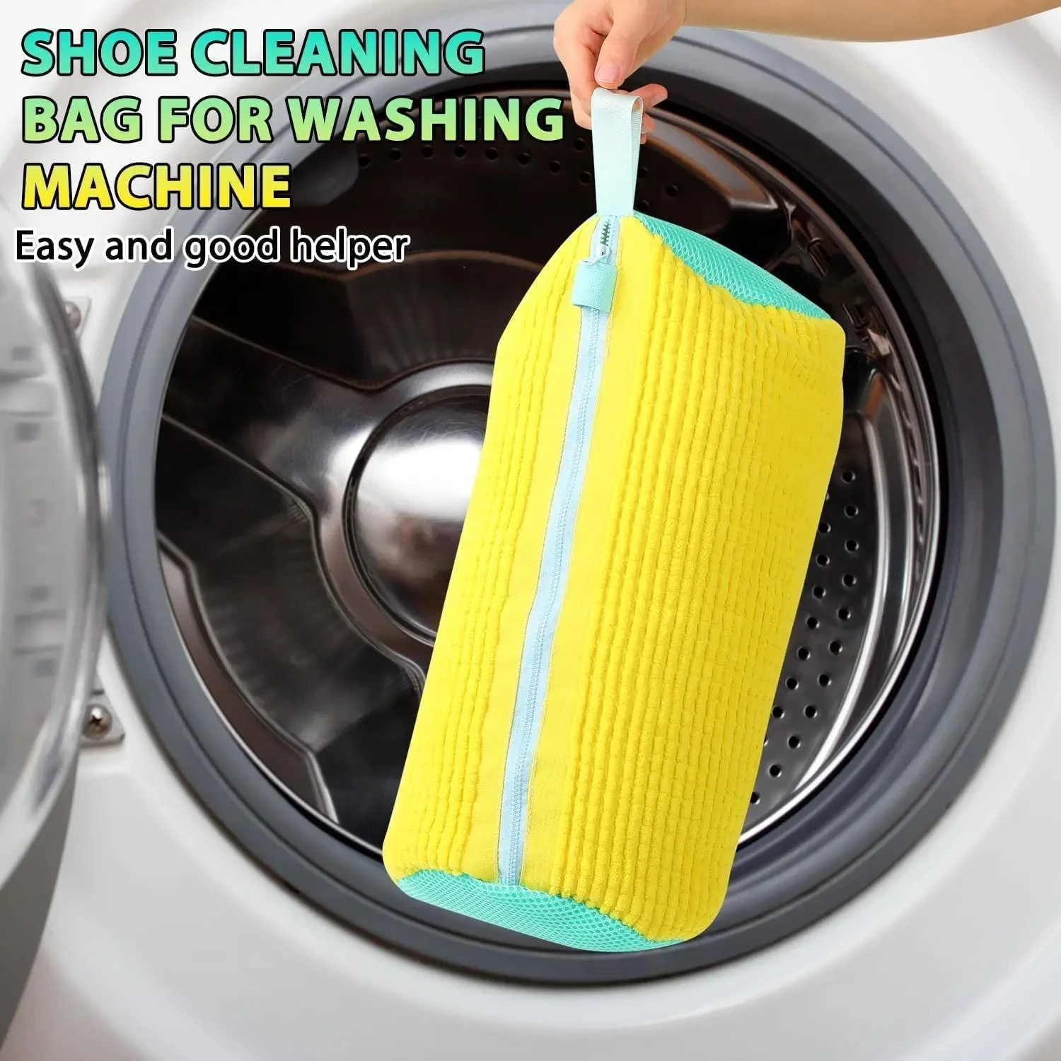 Wash Bag Padded Net Laundry Shoes Protector Fluffy fibers Polyester Washing Shoes Machine Friendly Laundry Bag Drying Bags