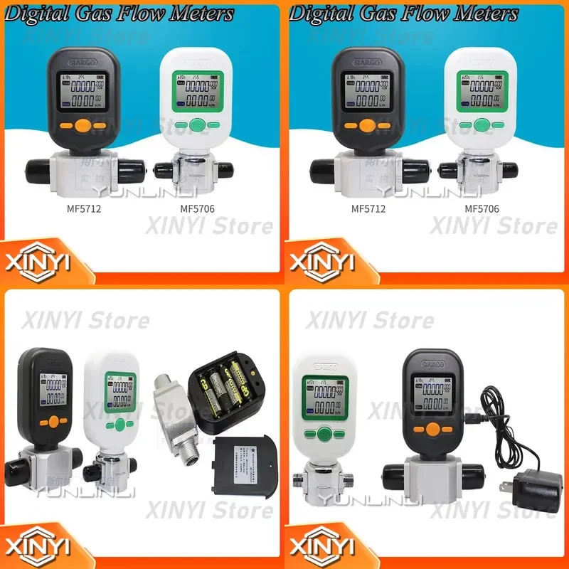for MF-5712-200 Gas Flow Meter Compressed Air Oxygen Nitrogen Digital Display Meter