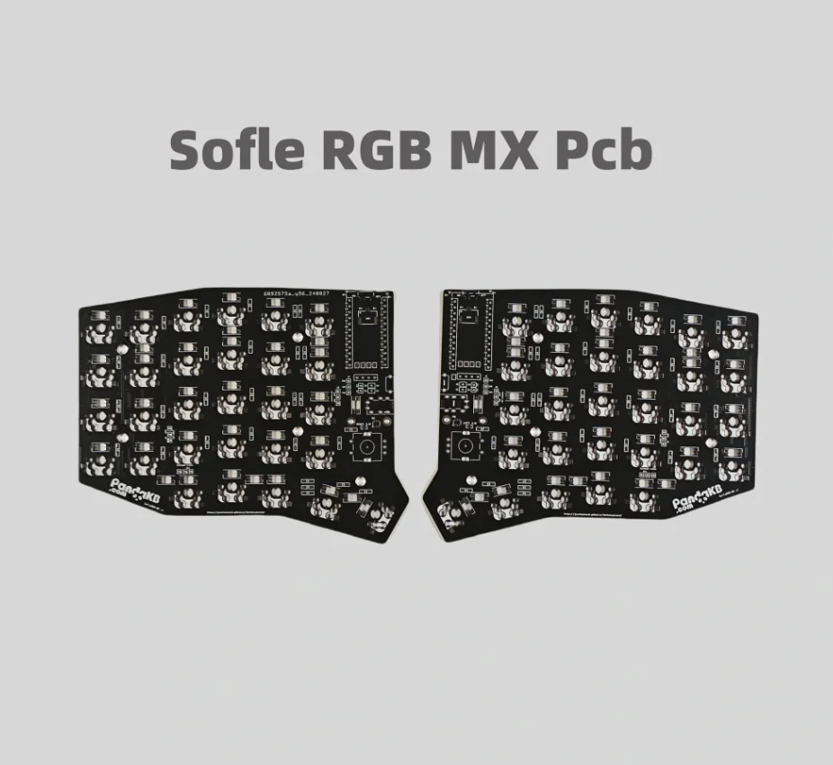 Keyboard Kit for Sofle RGB MX Axis Version DIY Split Keyboard Circuit Board Kit PCB Kit Mechanical Keyboards Assembly Parts