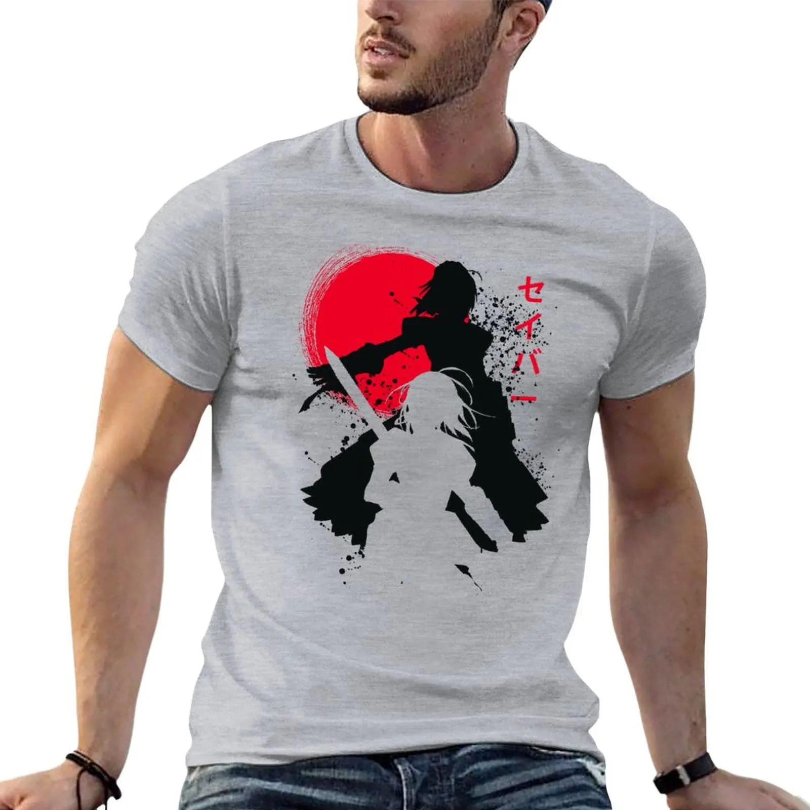 

Fate-Saber fight -Tshirt T-Shirt Tee shirt oversized t shirts funny t shirts tshirts for men