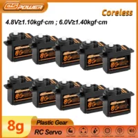 1/5/10/20pcs DSpower 8g Waterproof Digital Servo Mini Micro Servos for 1/24 RC Car WLtoys SCX24 Plane K969 K989 K999 Robot Drone