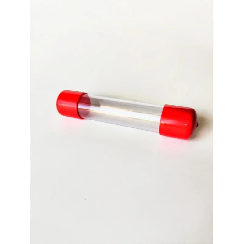 Naxilai 10Pack Clear Storage Tube 30X28mm Plastic Round Tubing with Black Caps Rigid Bottle Container for Item Stored
