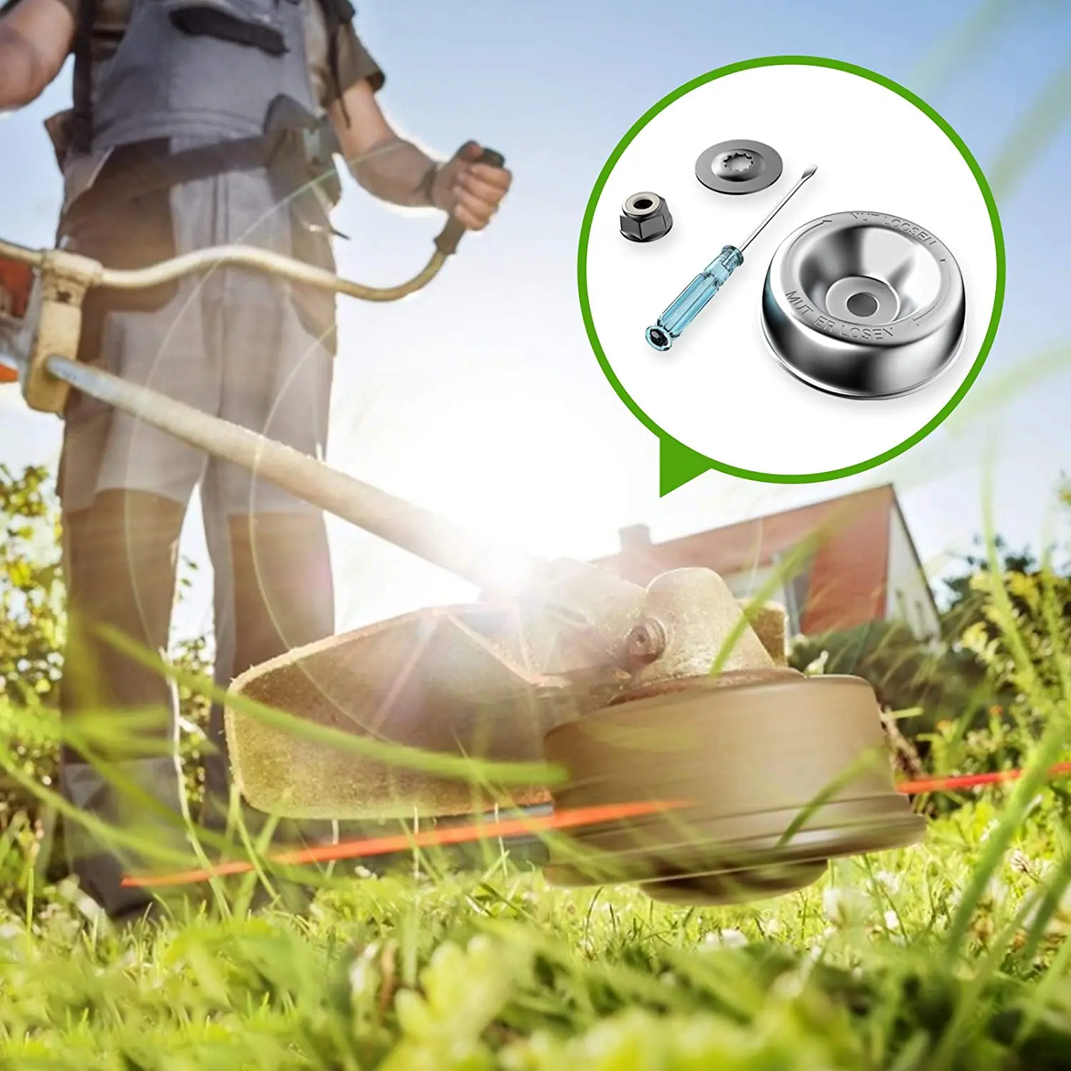 4 Làm Vườn Máy Máy Cắt Cỏ Lưỡi Dao Adapter Kèm Bảo Dưỡng Máy Giặt Thay Thế Cho STIHL Dây Tông Đơ Bàn Chải Dao Cắt