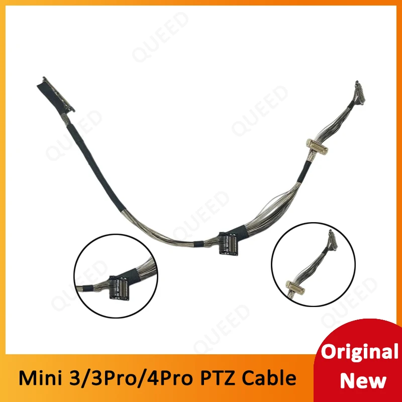 Cable de señal PTZ de cardán genuino para DJI Mini 3/3 Pro/4 Pro línea Coaxial de cardán para Cable flexible de transmisión de cámara Mini 3 Pro