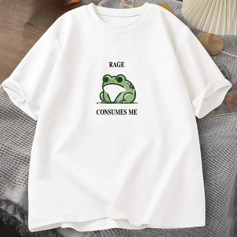 Rage Consume Me Frog-Camiseta Vintage para mujer camiseta Retro para amantes de la naturaleza rana tonta ropa para mujer