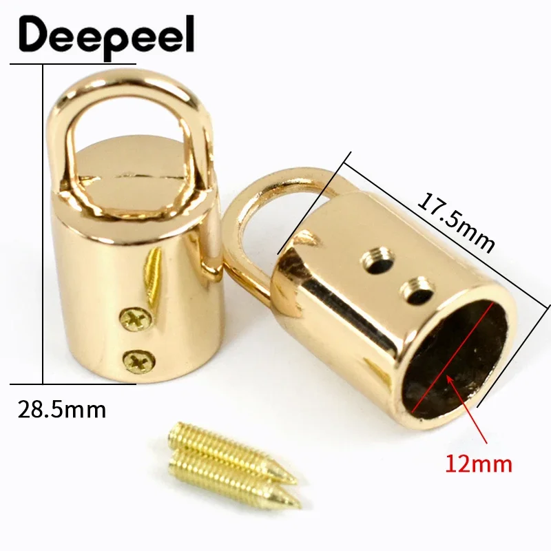 Deepeel-Metal Cord Lock Buckles, Rope Stopper, Handbag Strap, Tassel Clasp, gancho, acessórios de hardware de couro, 11mm, 14mm, 5-30pcs