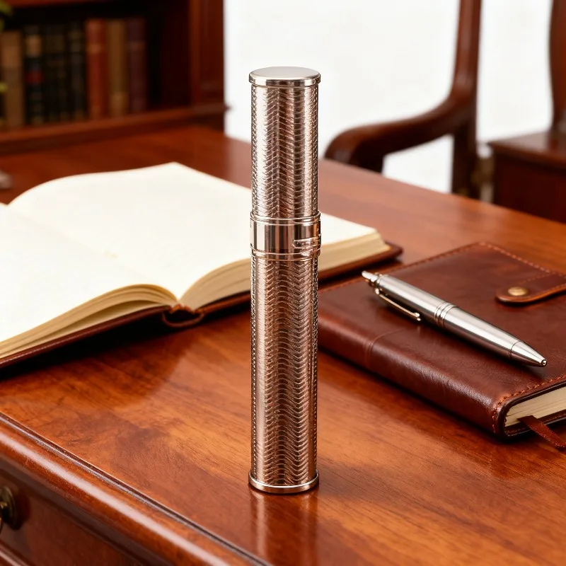 

1PC Portable Metal Cigar Tube Storage Container Airtight Cigar Case for Travel Luxury Cigar Accessories with Gift Box