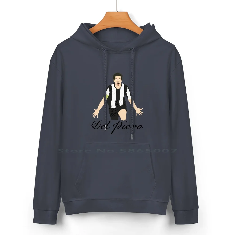 Del Piero Celebration Cotton Hoodie Sweater 24 Colors Celebration Football Goal Happy Italia Italy Passion Soccer Striker Del