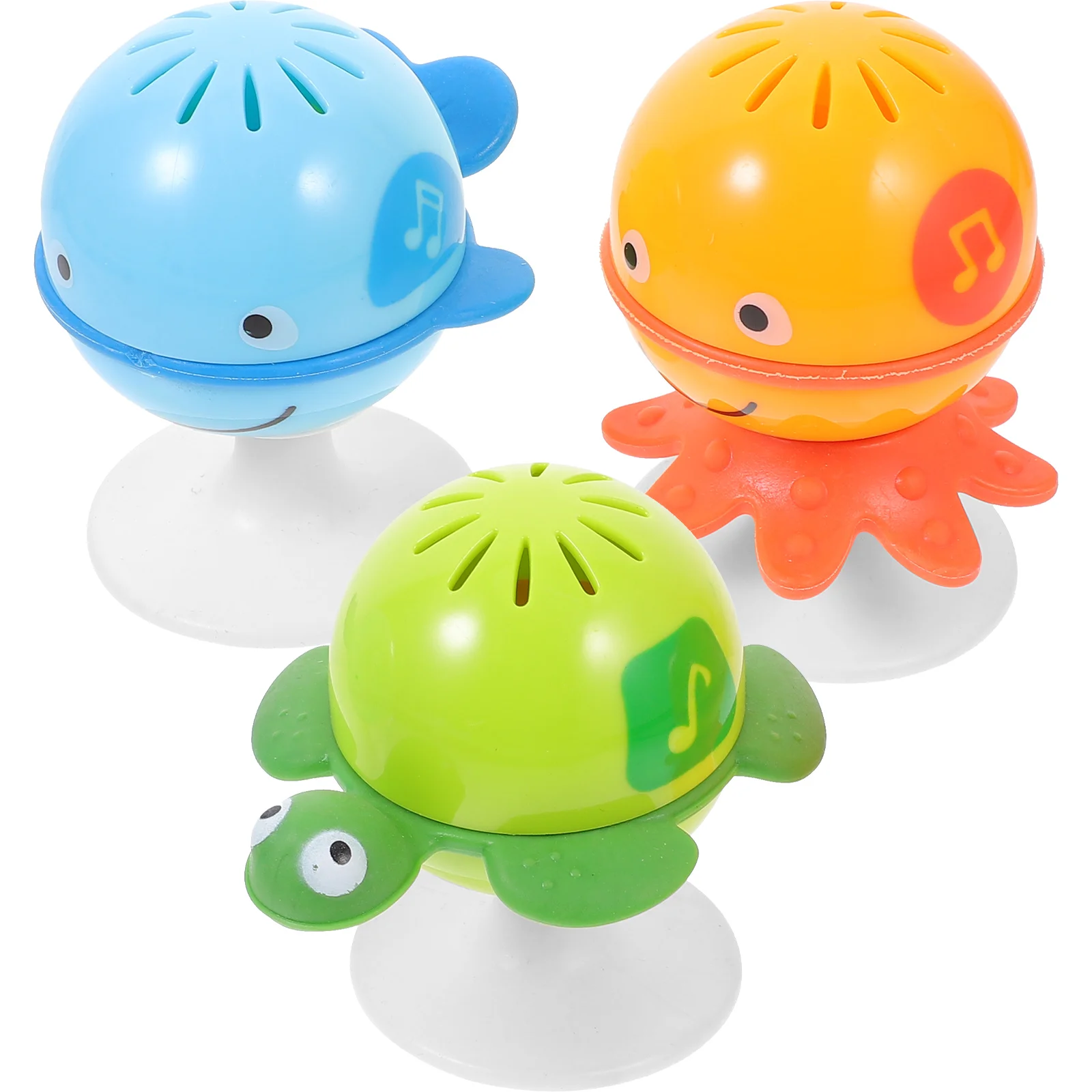 3 pezzi The Bell Toy Noise Maker Venue Spiral Infant Abs Aiutante per l'alimentazione del bambino Decorazione animale del bambino