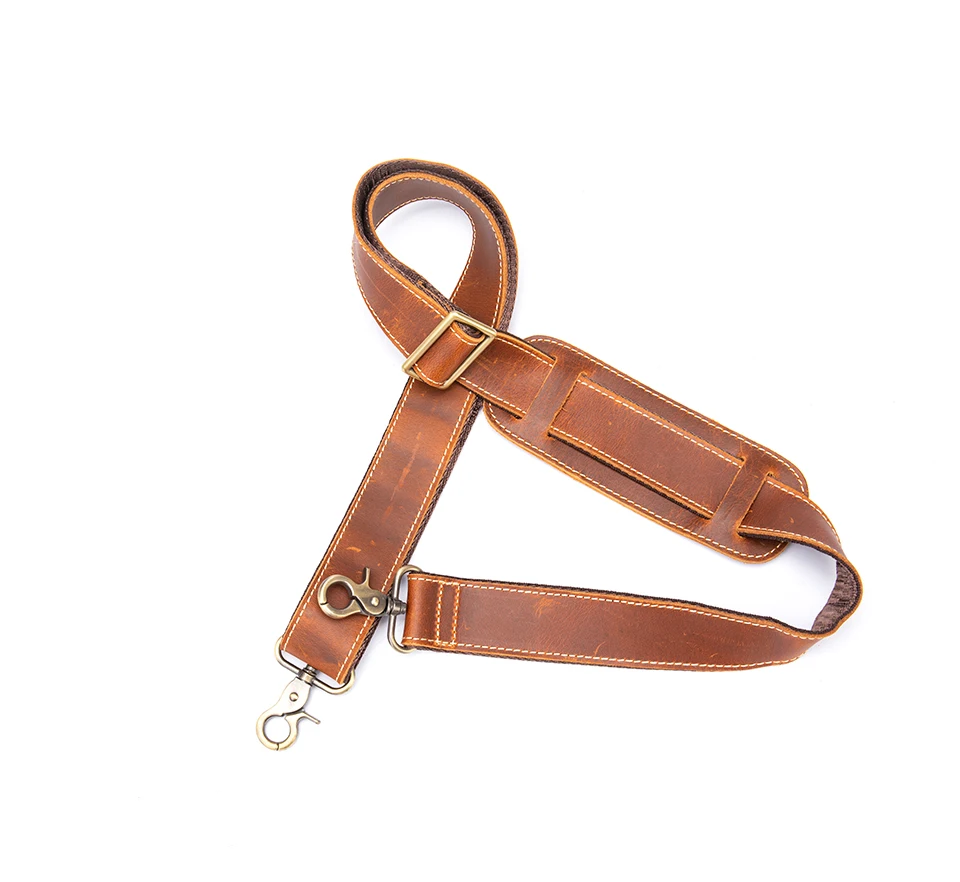 WESTAL Crazy Horse Leather Vintage Shoulder Straps Adjustable Men's Satchel Straps Metal Man Women's Satchel Straps