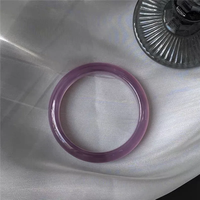 

Новый браслет из натурального фиолетового халцедона, модные темпераментные универсальные украшения