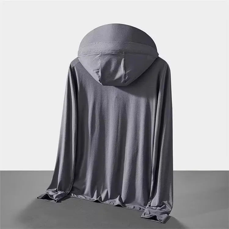 Men's Summer Sun protection Coat Man UV Jacket Fishing Cover-up Outerwear Guy Sport Male Sunscreen Clothes Hoodie Tee Smock
