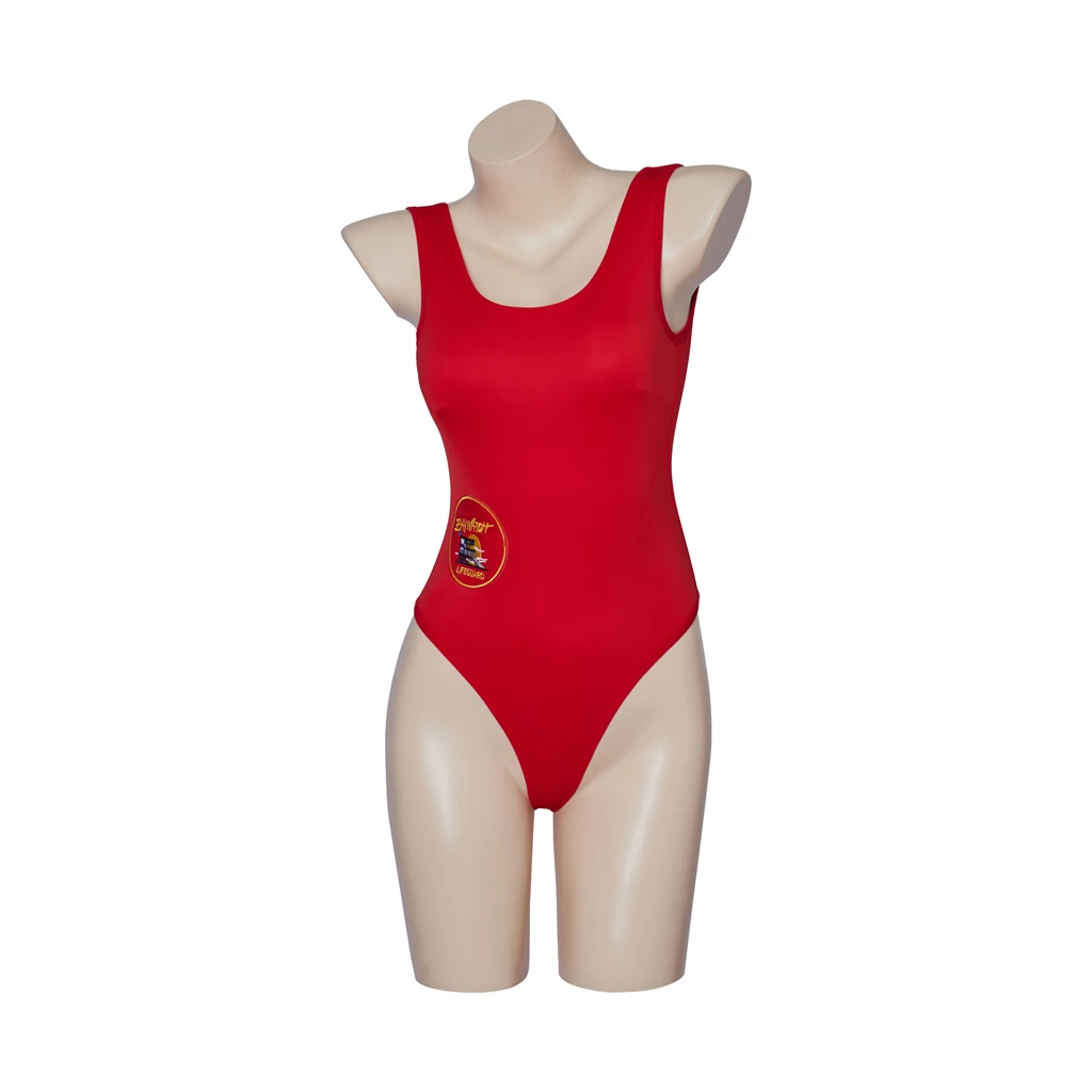 Disfraz de Cosplay de Pamela Anderson de Pam & Tommy, Traje de Baño Rojo Sexy Estilo Baywatch, Ropa de Playa para Mujer