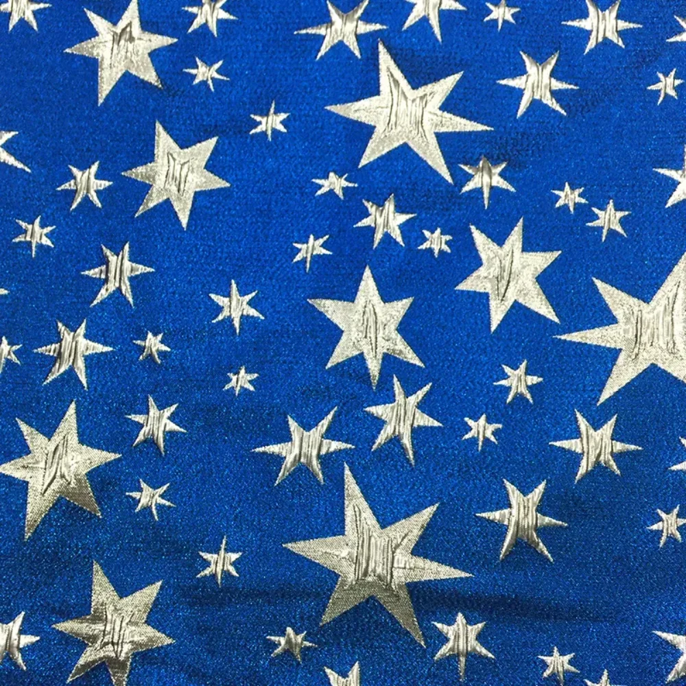 

Lancey Jacquard Brocade Fabric Star Spring and Summer Fashion Long Skirt Clothing Handmade Diy Sew by the Yard