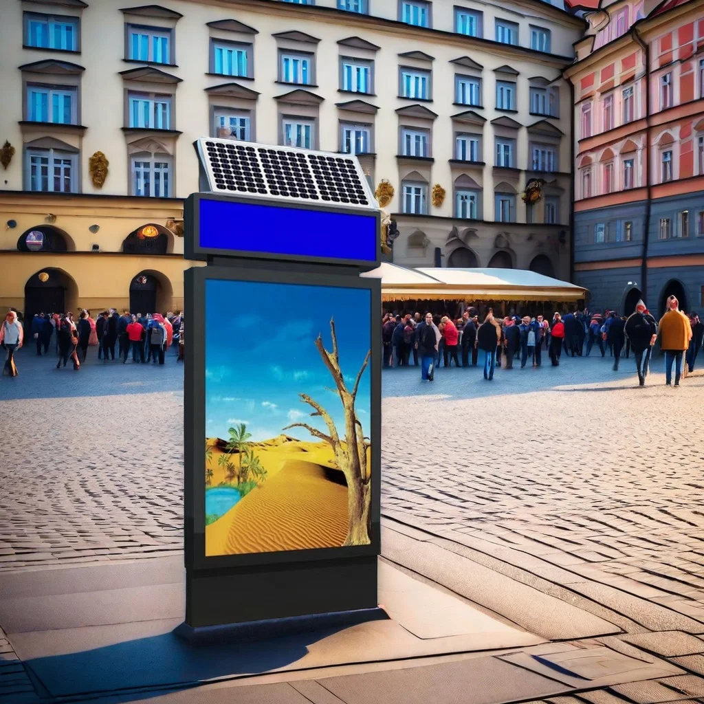 144w Billboard Solar Panel Led Advertising Light Box Scrolls Could Customized Photo Ads.