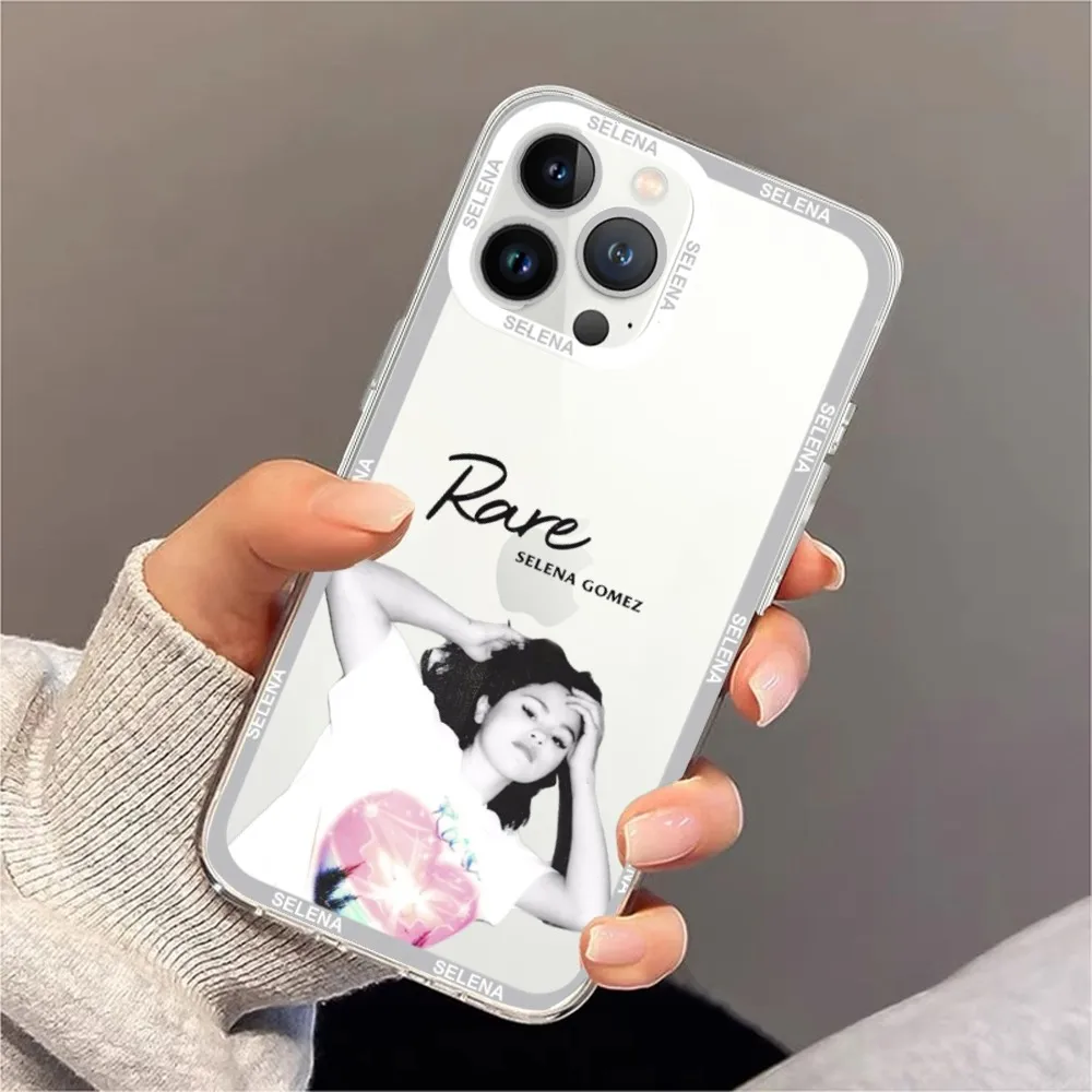 Singer Selena Gomez Phone Case For iPhone 11 12 Mini 13 14 15 Pro Max Transparent Shell