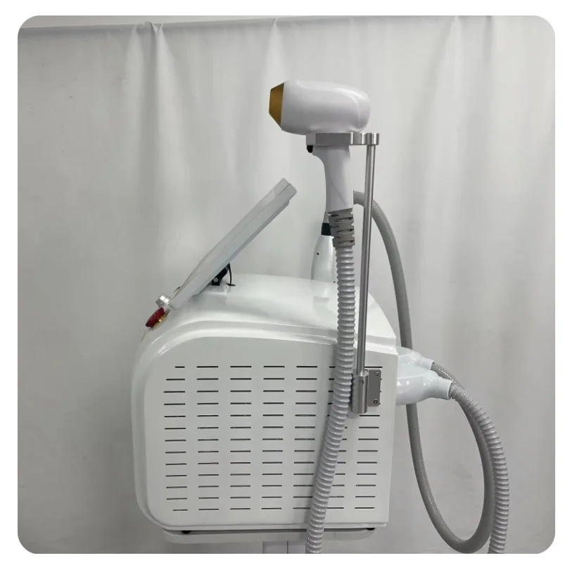 Profissional 2 em 1 diodo e nd yag laser 755nm 808nm 1064nm máquina de remoção de pêlos portátil picosegundos laser removedor de tatuagem