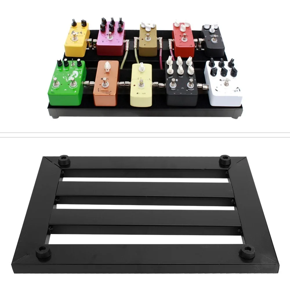 

Durable Metal Guitar Effects Pedalboard Black With Mounting Tape Pedalboard Holder Portable Pedalboard Guitar Practice