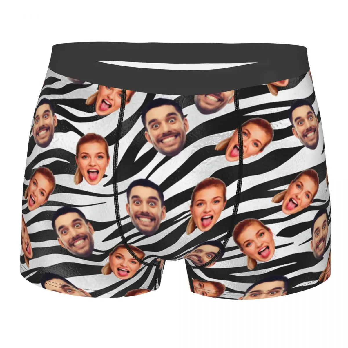 Personalized Custom Face Photo Underwear Men Breathable Boxer Briefs Shorts Panties Underpants For Husband Valentine's Day Gift