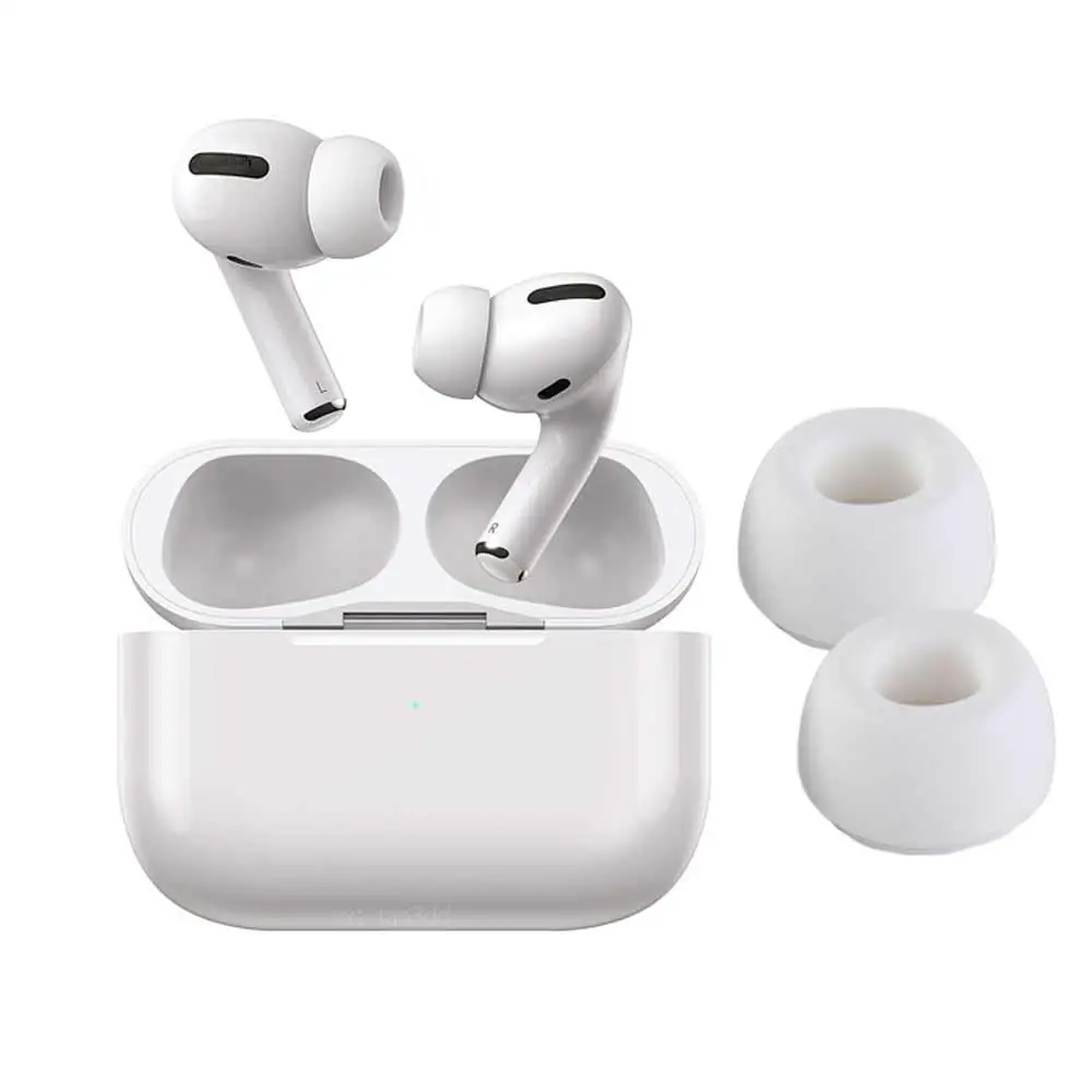 1pair Earmuffs Earplug Cover Replacement Eartips Silicone Soft Headphone Eartips XS/S/M/L White Ear Tips For Airpods Pro 1/2