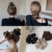 5Pcs Women Silk Satin Scrunchies Hairband Women Korean Solid Color Elastics Hair Band Girls Ponytail Hold Hair Accessories - Image 2